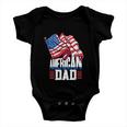 Dad Patriotic American Flag 4Th Of July Baby Onesie