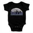 Dallas Texas Skyline City Football Fan Baby Onesie