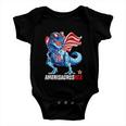 Dinosaur 4Th Of July Amerisaurus Rex Funny Baby Onesie