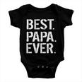 Distressed Best Papa Ever Fathers Day Tshirt Baby Onesie