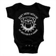 Dont Mess With Me My Brother Is A Marine Bulldog Baby Onesie