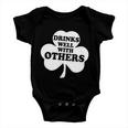 Drinks Well With Others Funny St Patricks Day Drinking Baby Onesie