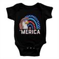 Eagle Mullet 4Th Of July Rainbow Usa American Flag Merica Gift Baby Onesie