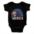 Eagle Mullet 4Th Of July Rainbow Usa American Flag Merica Gift V2 Baby Onesie