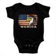 Eagle Mullet Usa American Flag Merica 4Th Of July Meaningful Gift Baby Onesie