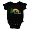 Earth Day Every Day Rainbow Baby Onesie