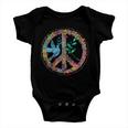 Earth Watercolor Peace Sign Baby Onesie