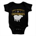 Easily Distracted By Capybaras Gift Baby Onesie