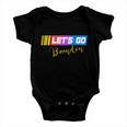 Fjb Lets Go Brandon Anti Biden Chant Racing Logo Tshirt Baby Onesie