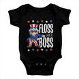 Floss Like A Boss 4Th Of July Shirt Kids Boys Girl Uncle Sam Baby Onesie