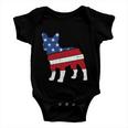 French Bulldog 4Th Of July Cute Frenchie American Flag Dog Baby Onesie