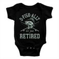 Funny Fishing Ofishally Retired Est 2022 Tshirt Baby Onesie