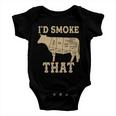 Funny Id Smoke That Cattle Meat Cuts Baby Onesie