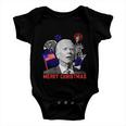 Funny Joe Biden Happy Christmas In July Usa Flag V3 Baby Onesie