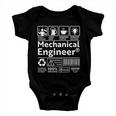 Funny Mechanical Engineer Label Baby Onesie