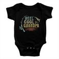 Funny Mens Funny Fishing Gift Vintage Reel Cool Grandpa Gift Baby Onesie