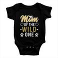 Funny Mom Of The Wild One 1St Birthday Matching Family Baby Onesie