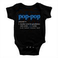 Funny Pop Pop Definition Cool Fathers Day Tshirt Baby Onesie