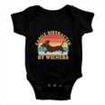 Funny Retro Easily Distracted By Wieners Dachshund Fan Baby Onesie