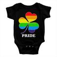 Gay Pride Cloverleaf Rainbow Tshirt Baby Onesie