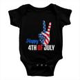 Happy 4Th Of July Peace America Independence Day Patriot Usa Gift Baby Onesie