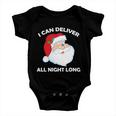 I Can Deliver All Night Long X-Mas Bad Santa Tshirt Baby Onesie