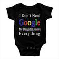 I Dont Need Google My Daughter Knows Everything Baby Onesie