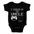 I Leveled Up To Uncle New Uncle Gaming Funny Tshirt Baby Onesie
