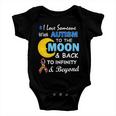 I Love Someone With Autism To The Moon & Back V2 Baby Onesie