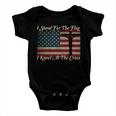I Stand For The Flag And Kneel For The Cross Tshirt Baby Onesie