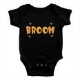 If The Broom Fits Fly It Halloween Quote Baby Onesie