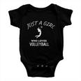 Just A Girl Who Loves Volleyball Baby Onesie