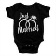 Just Married Ring Logo Baby Onesie