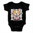 Kawaii Boba Cute Anime Dog Corgi Kawaii Tea Drjnk Dark Baby Onesie