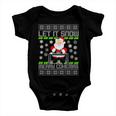 Let It Snow Merry Cokemas Santa Claus Ugly Christmas Tshirt Baby Onesie