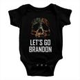 Lets Go Brandon American Grunge Skull Tshirt Baby Onesie