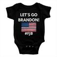 Lets Go Brandon Fjb American Flag Baby Onesie