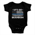 Lets Go Brandon Shirt Thin Blue Line Us Flag Baby Onesie