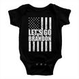 Lets Go Brandon Vintage American Flag Tshirt Baby Onesie