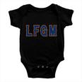 Lfgm Vintage Baseball Fans Catchers Pitchers Baby Onesie