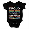 Lgbt Proud Mom Of A Smartass Pride Month Baby Onesie