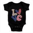 Love America Cute Funny 4Th Of July Independence Day Plus Size Graphic Baby Onesie