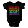Love Kindness Science Black Lives Lgbt Equality Baby Onesie