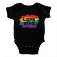 Love Wins Lgbt Gay Pride Lesbian Bisexual Ally Quote V4 Baby Onesie