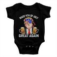 Make 4Th Of July Great Again Trump Ing Beer Patriotic Cute Gift Baby Onesie