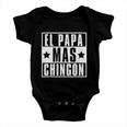 Mens El Papa Mas Chingon Funny Best Papi Mexican Dad Fathers Day Baby Onesie