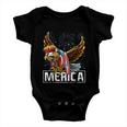 Merica Bald Eagle Mullet 4Th Of July American Flag Patriotic Funny Gift Baby Onesie