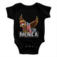 Merica Bald Eagle Mullet 4Th Of July American Flag Patriotic Gift Baby Onesie