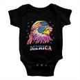 Merica Bald Eagle Mullet American Flag 4Th Of July Gift Baby Onesie