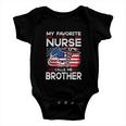 My Favorite Nurse Calls Me Brother For 4Th Of July Baby Onesie